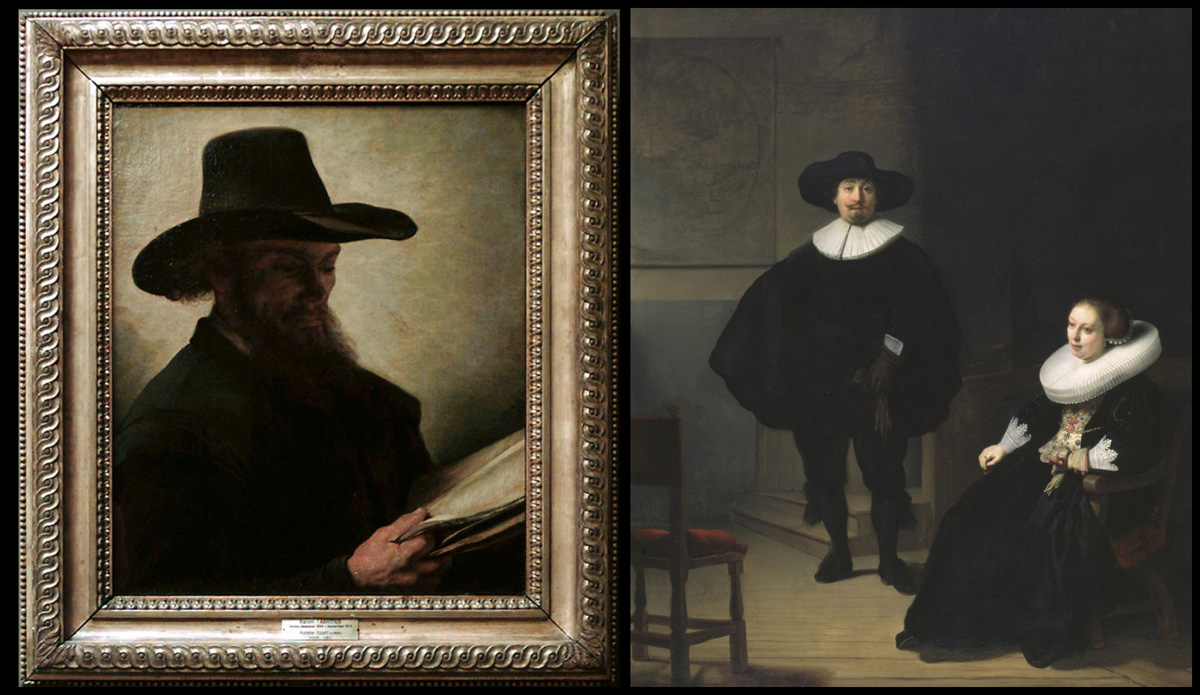 other works by Rembrandt showing Dutch hat styles common in the 1600s